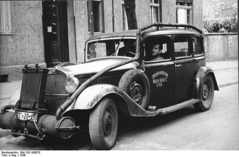 К концу войны в Германии было около 500.000 газогенераторных автомобилей
